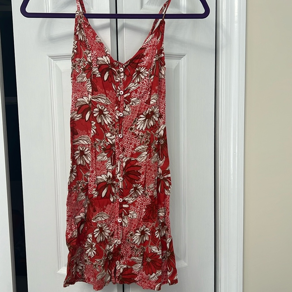 Abercrombie & Fitch Red Floral Mini Dress